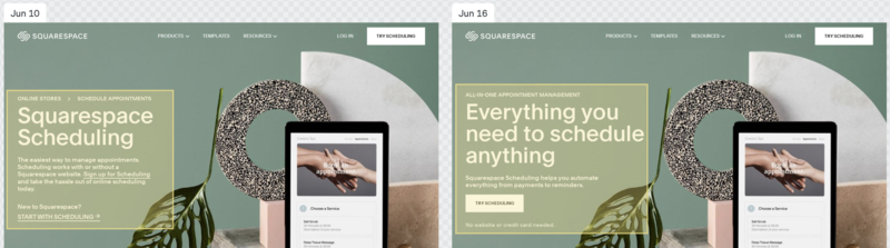 squarespace website change